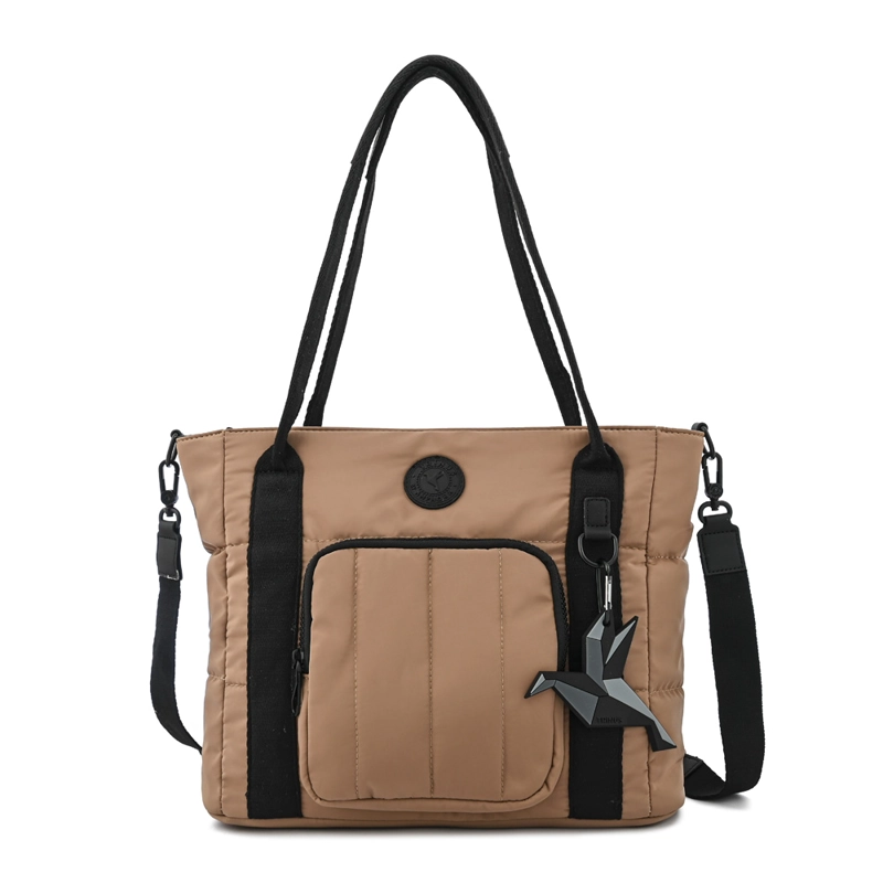 CARTERA TOTE TRES DIVISIONES FLORENCE MEDIANA BEIGE - 1
