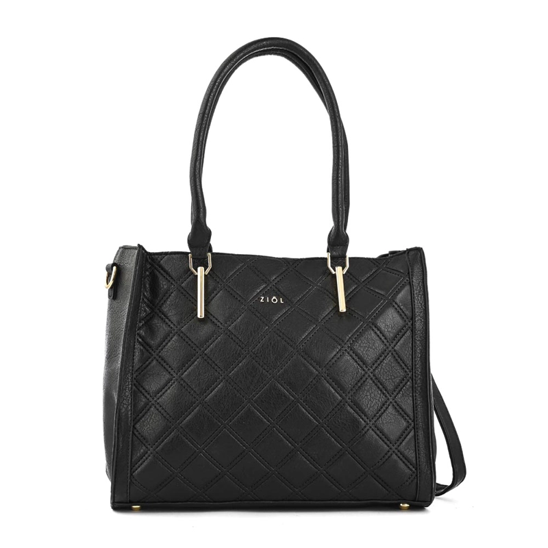CARTERA TOTE TRES DIVISIONES MILENA MEDIANA NEGRO - 1