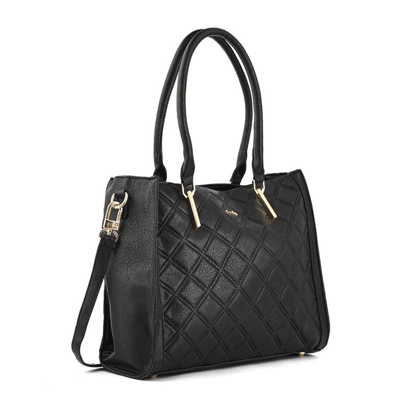 CARTERA TOTE TRES DIVISIONES MILENA MEDIANA NEGRO - 2