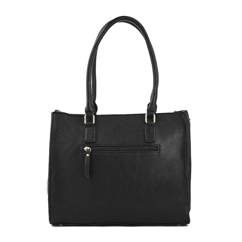 CARTERA TOTE TRES DIVISIONES MILENA MEDIANA NEGRO - 3