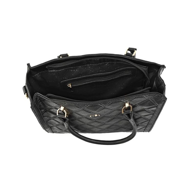 CARTERA TOTE TRES DIVISIONES MILENA MEDIANA NEGRO - 4