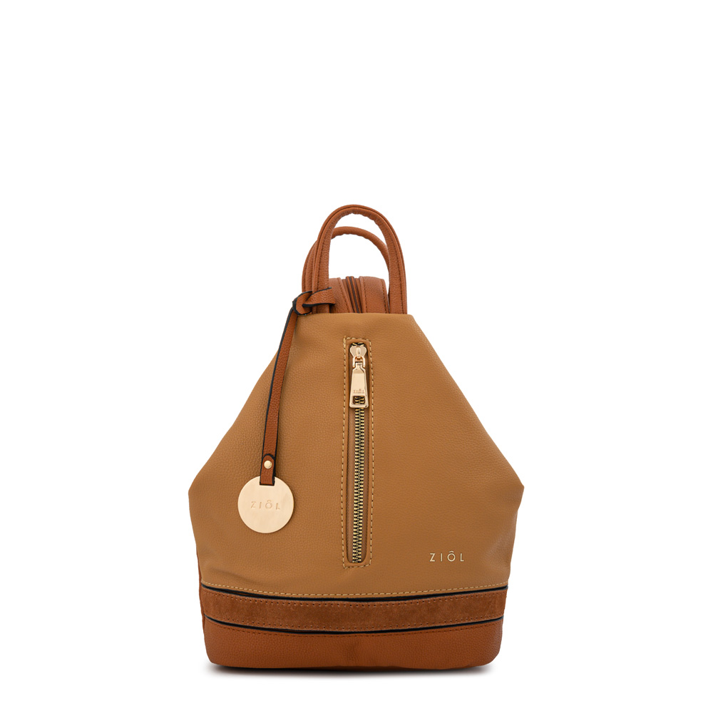 Mochila pequeña Peace & Love Camel