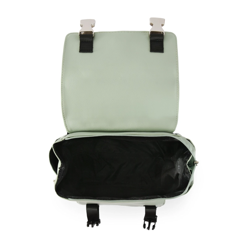 MOCHILA CON TAPA MEDIANA SAMARA VERDE AGUA - 4