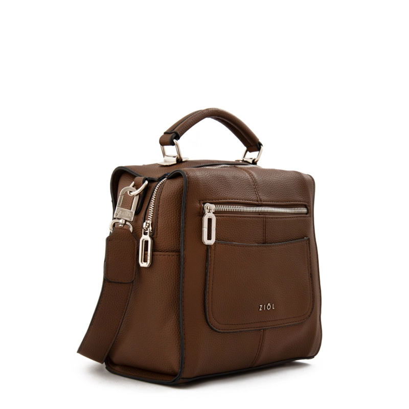 MOCHILA HELA MEDIANA CAFE  OSCURO - 2