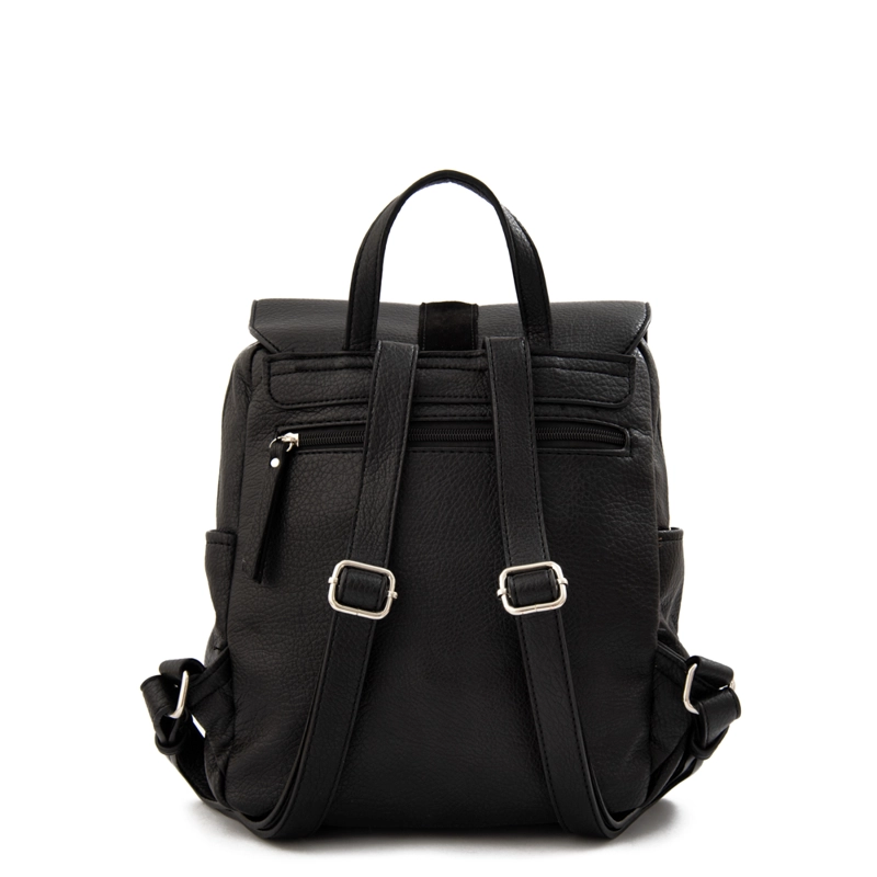 MOCHILA CON TAPA ALTHEA MEDIANA NEGRO - 3