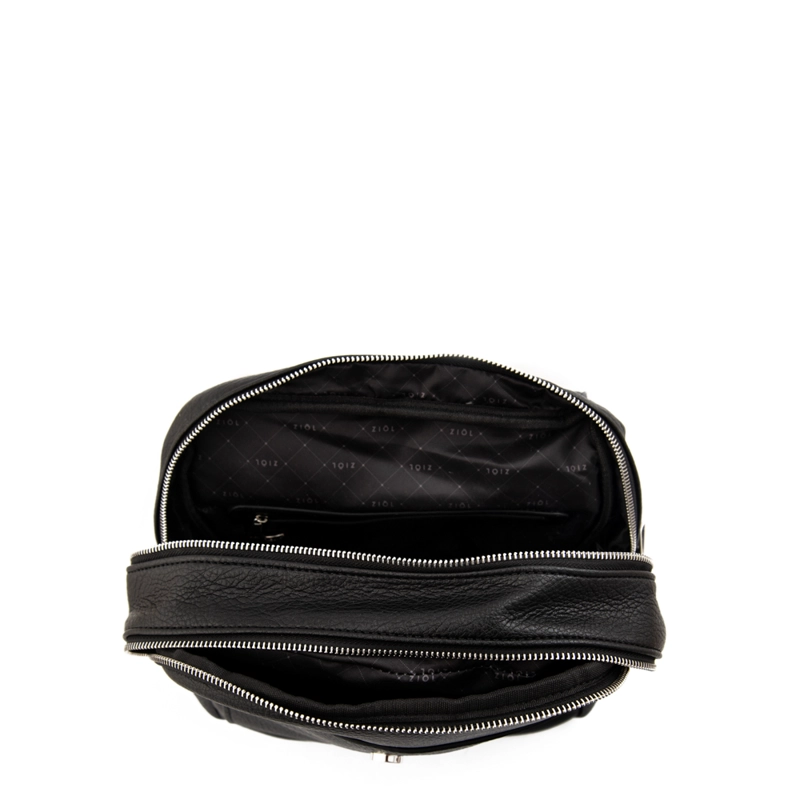 MOCHILA CON TAPA ALTHEA MEDIANA NEGRO - 4