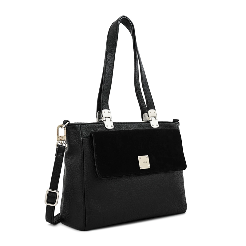 CARTERA TOTE TRES DIVISIONES JELENA MEDIANA NEGRO ESPECIAL - 2