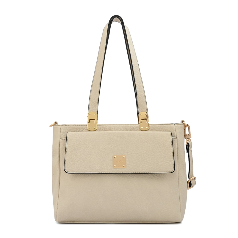 CARTERA TOTE TRES DIVISIONES JELENA MEDIANA BLANCO CRUDO - 1