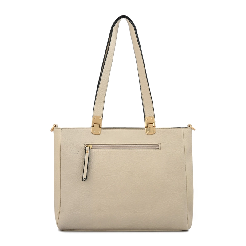 CARTERA TOTE TRES DIVISIONES JELENA MEDIANA BLANCO CRUDO - 3