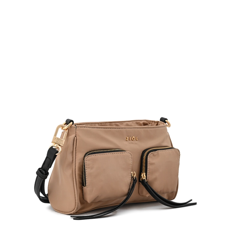 CARTERA BANDOLERA NELLIE PEQUEÑA BEIGE OSCURO - 2