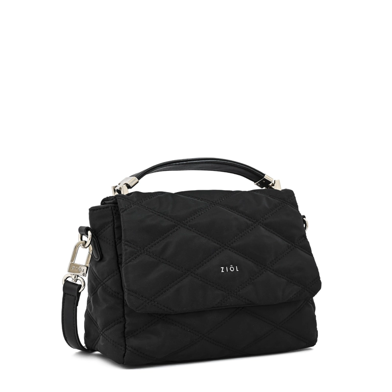 CARTERA BANDOLERA CON TAPA ELVIRA PEQUEÑA NEGRO - 2