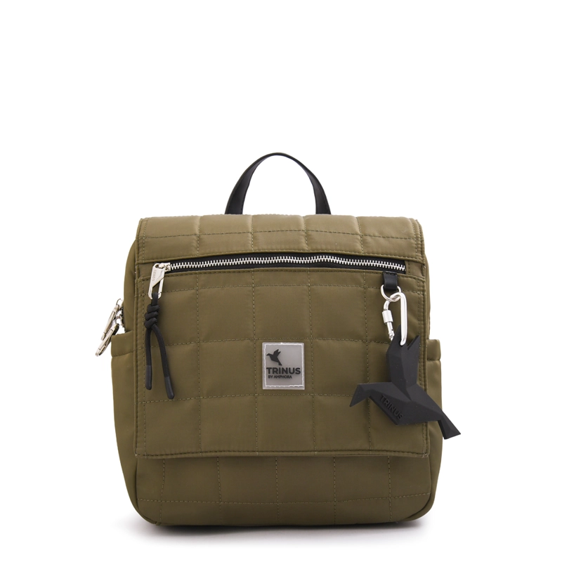 MOCHILA MOCHILA BELINA MEDIANA VERDE OLIVA - 1