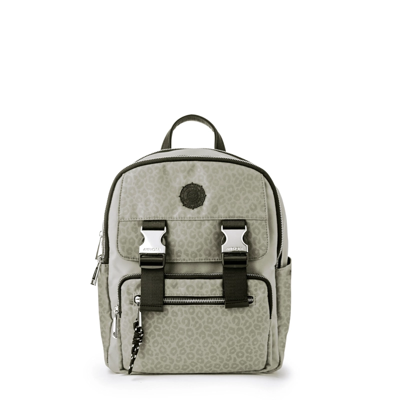 BP/MS COLLEGE LOGO ZIP フ―ディー MOCHILA COLLEGE MEDIANA TAUPE