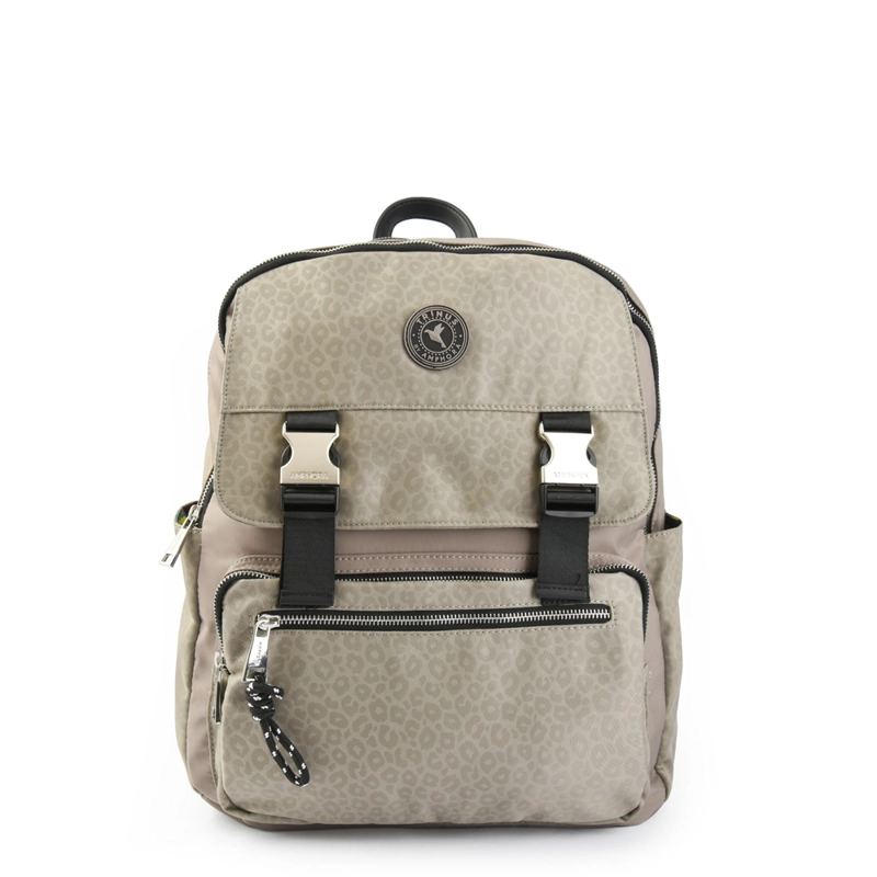 MOCHILA PORTA NOTEBOOK COLLEGE GRANDE TAUPE - 1