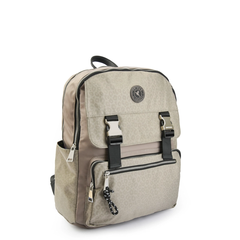 MOCHILA PORTA NOTEBOOK COLLEGE GRANDE TAUPE - 2