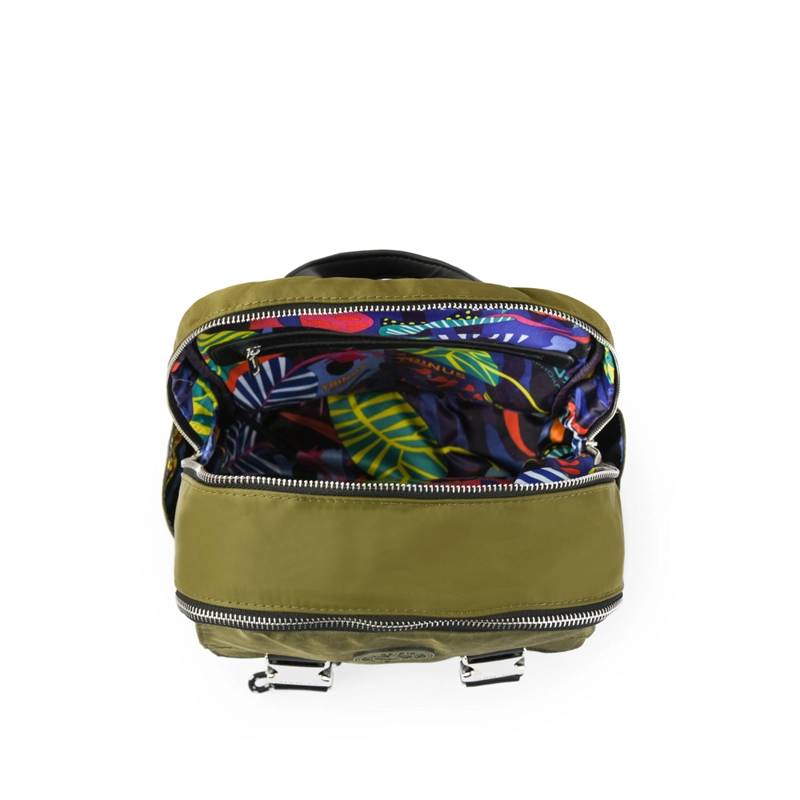 MOCHILA COLLEGE MEDIANA VERDE OLIVA - 4