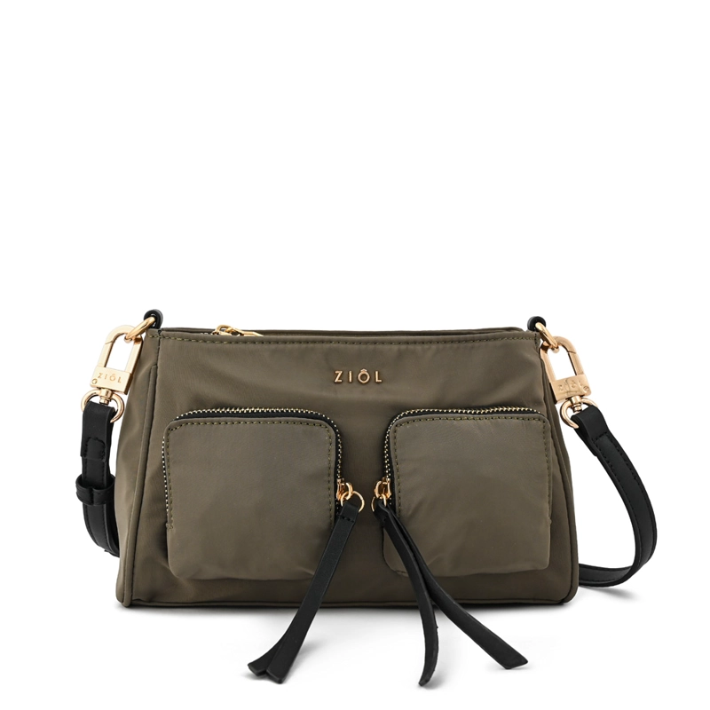 CARTERA BANDOLERA NELLIE PEQUEÑA VERDE OLIVA - 1