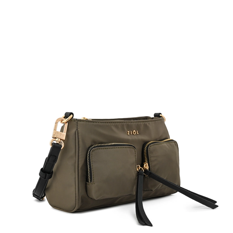 CARTERA BANDOLERA NELLIE PEQUEÑA VERDE OLIVA - 2