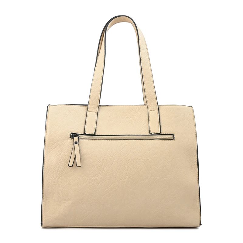 CARTERA TOTE TRES DIVISIONES NICKI MEDIANA BLANCO CRUDO - 3