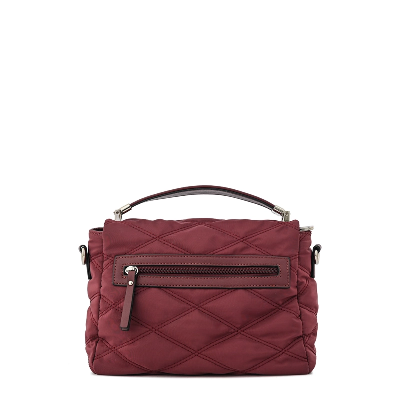 CARTERA BANDOLERA CON TAPA ELVIRA PEQUEÑA BURDEO - 3