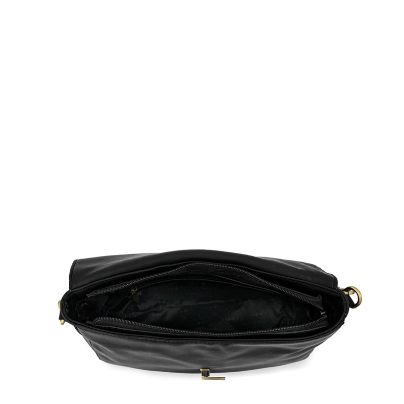 CARTERA BANDOLERA CON TAPA DORIS MEDIANA NEGRO ESPECIAL - 4