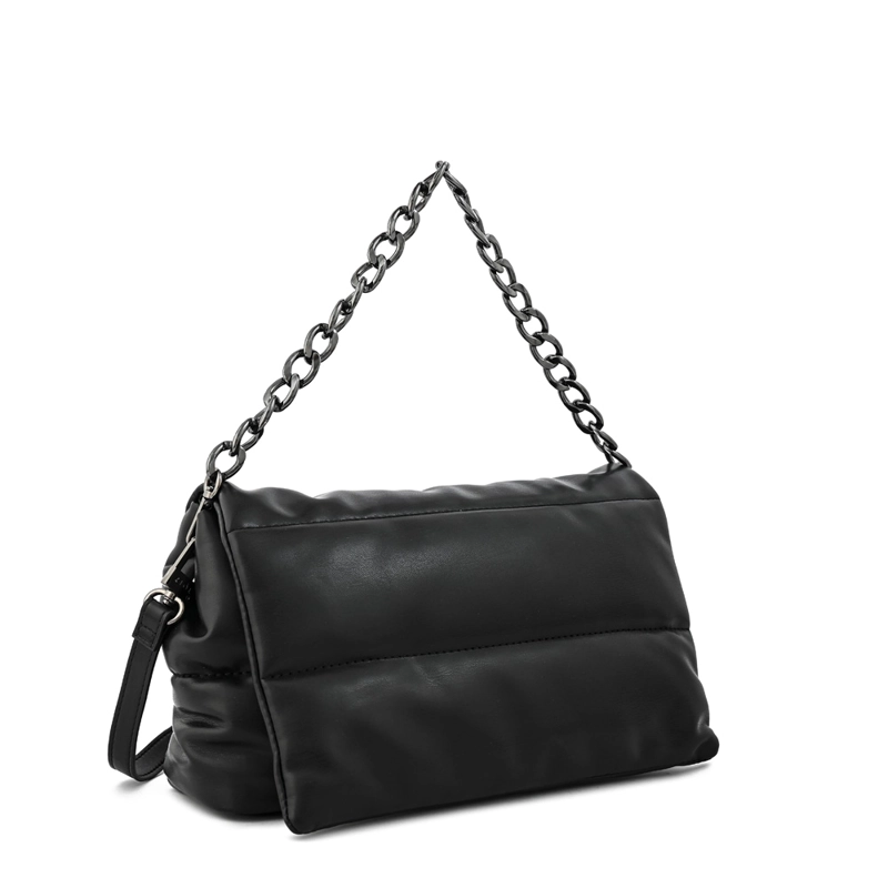 CARTERA BANDOLERA CON TAPA SILVI MEDIANA NEGRO - 2