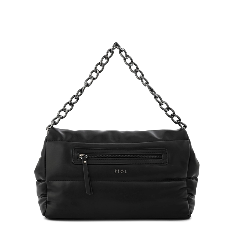 CARTERA BANDOLERA CON TAPA SILVI MEDIANA NEGRO - 3