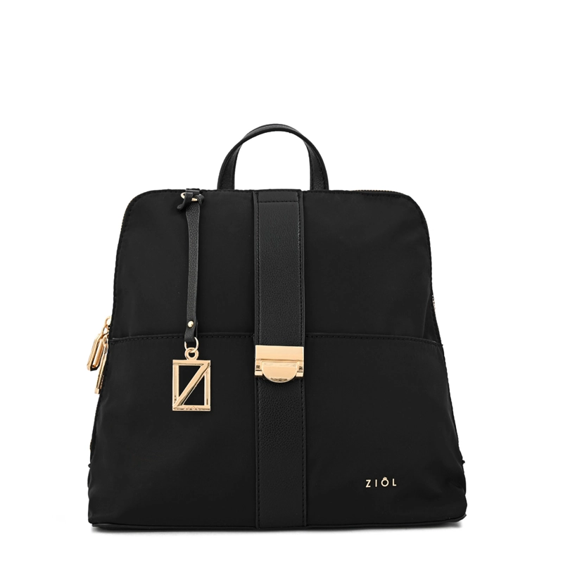 MOCHILA CRETA MEDIANA NEGRO ESPECIAL - 1