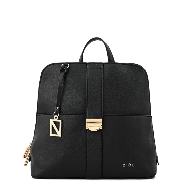 MOCHILA CRETA MEDIANA NEGRO - 1