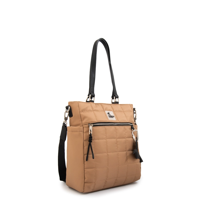 CARTERA TOTE SHOPPING BELINA GRANDE BEIGE OSCURO - 2