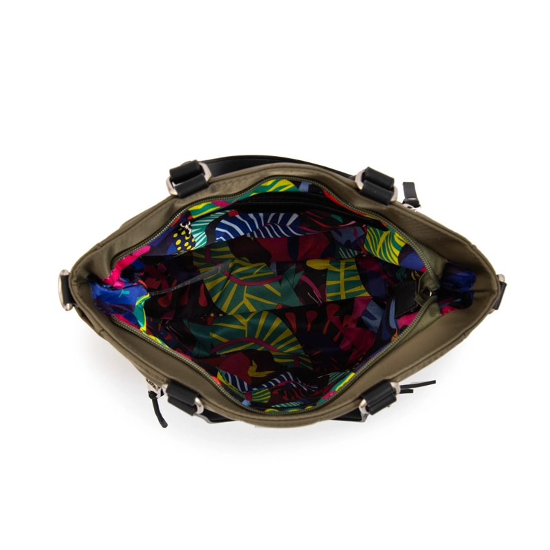 CARTERA TOTE SHOPPING BELINA GRANDE VERDE OLIVA - 4