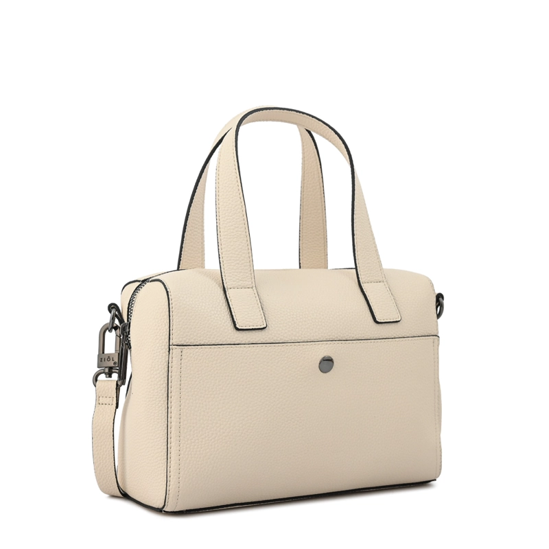 CARTERA TOTE BAUL SALLY MEDIANA BLANCO CRUDO - 2