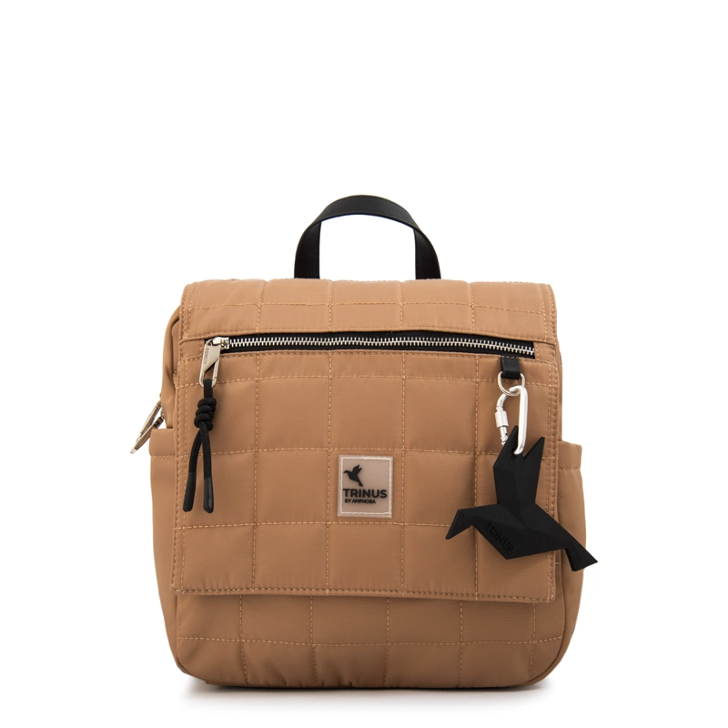 MOCHILA MOCHILA BELINA MEDIANA BEIGE OSCURO - 1