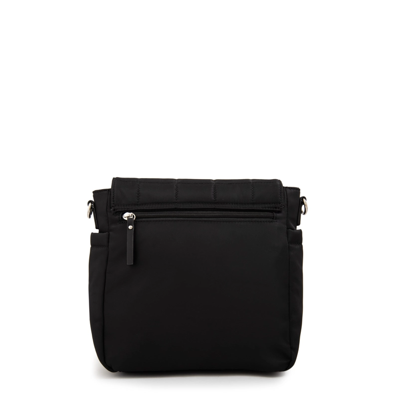 CARTERA BANDOLERA CON TAPA MEDIANA BELINA NEGRO - 3