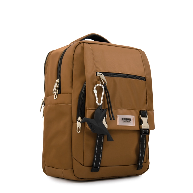 MOCHILA TRAVEL DANIA GRANDE BEIGE OSCURO - 2