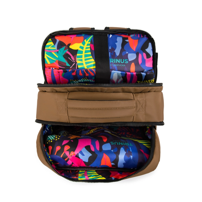 MOCHILA TRAVEL DANIA GRANDE BEIGE OSCURO - 4