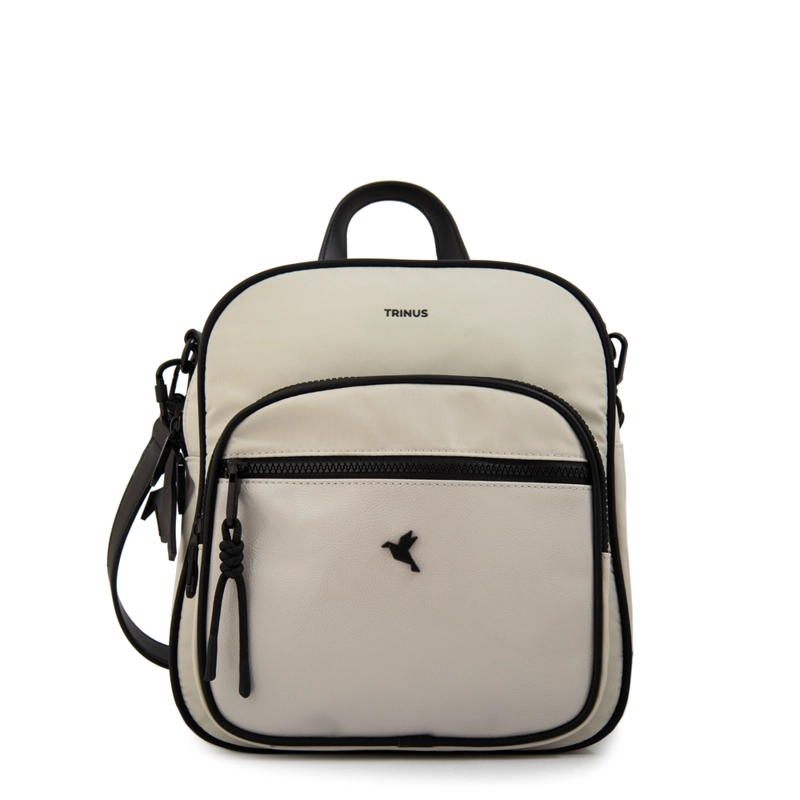 MOCHILA MOCHILA CARINA MEDIANA GRIS CLARO - 1