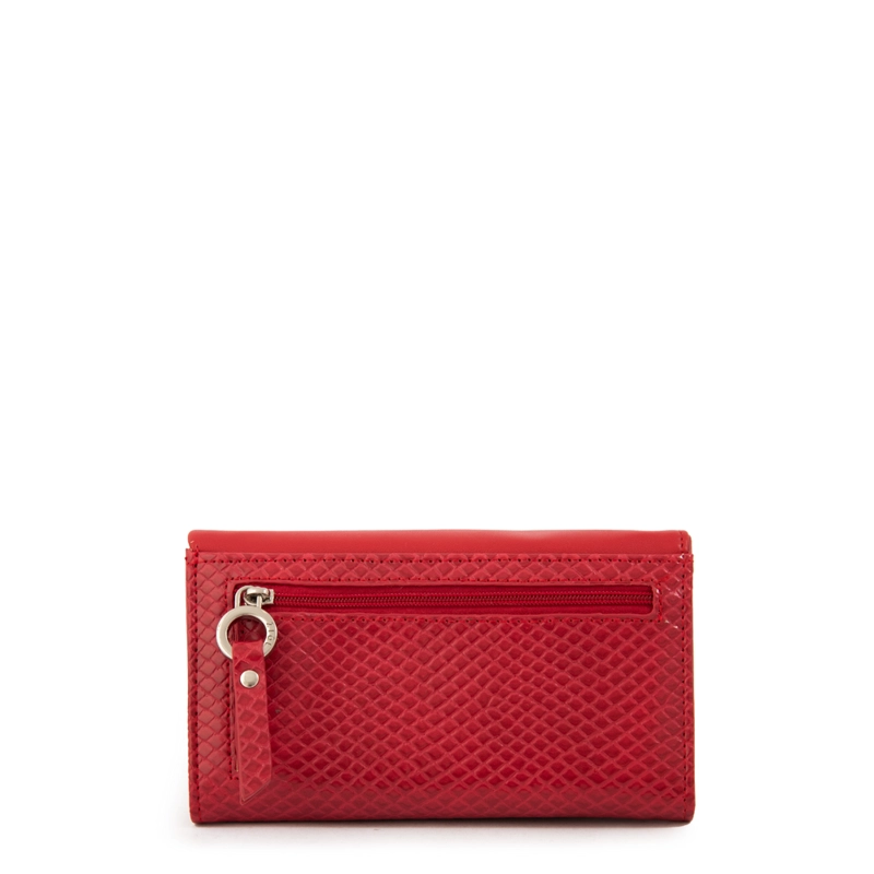 BILLETERA CON TAPA MEDIANA ZIA ROJO - 2