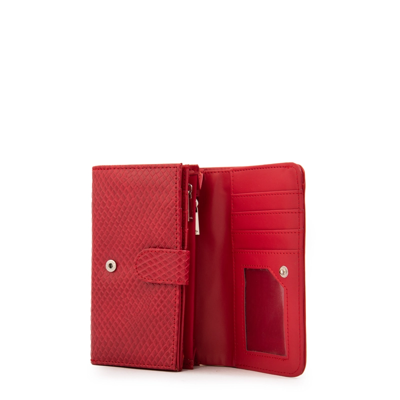 BILLETERA CON TAPA MEDIANA ZIA ROJO - 3