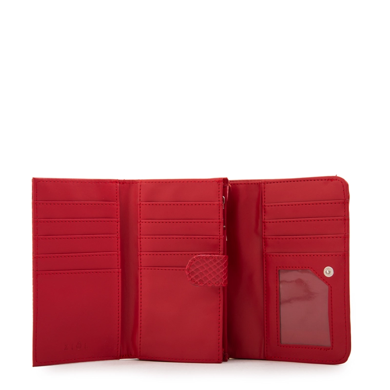 BILLETERA CON TAPA MEDIANA ZIA ROJO - 4