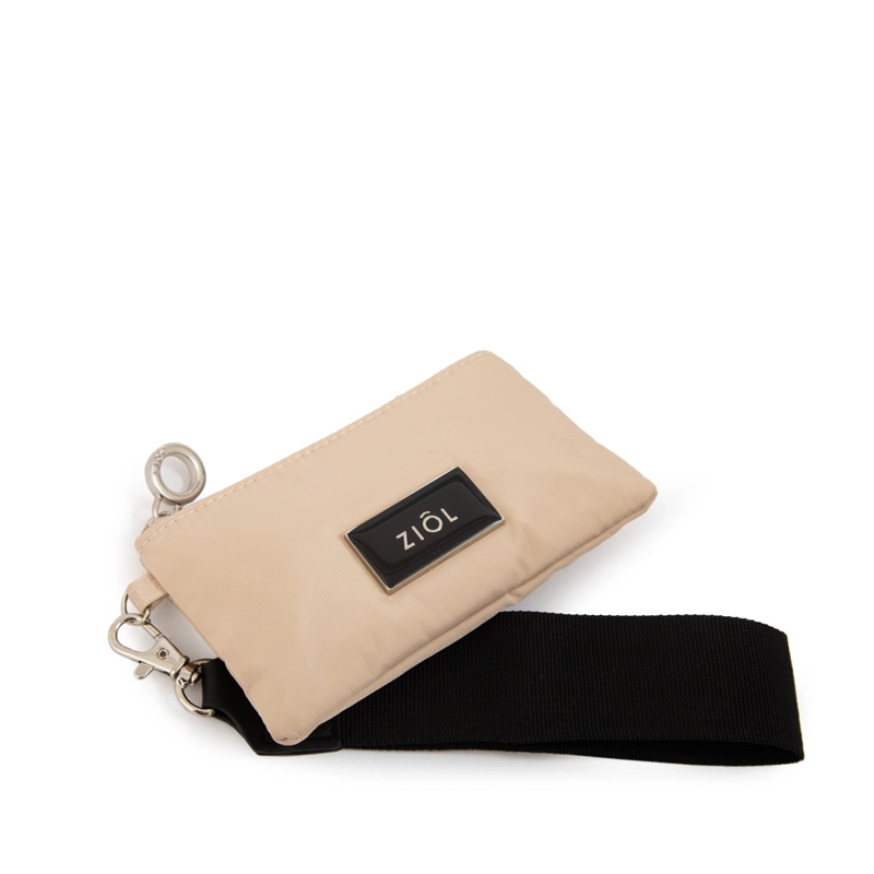 MONEDERO CIERRE EXTERIOR LUNA PEQUEÑA BEIGE - 2