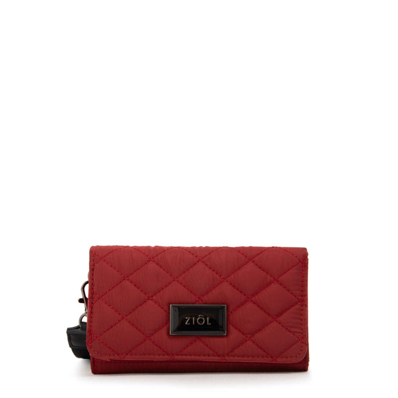 BILLETERA CIERRE EXTERIOR MEDIANA CERSEI ROJO - 1
