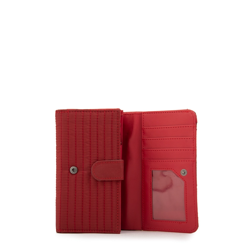 BILLETERA CIERRE EXTERIOR MEDIANA CERSEI ROJO - 2