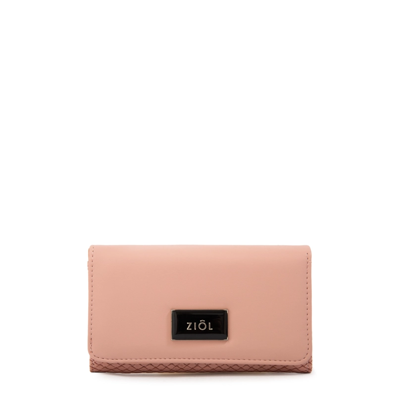 BILLETERA CON TAPA ZIA MEDIANA ROSA VIEJO - 1