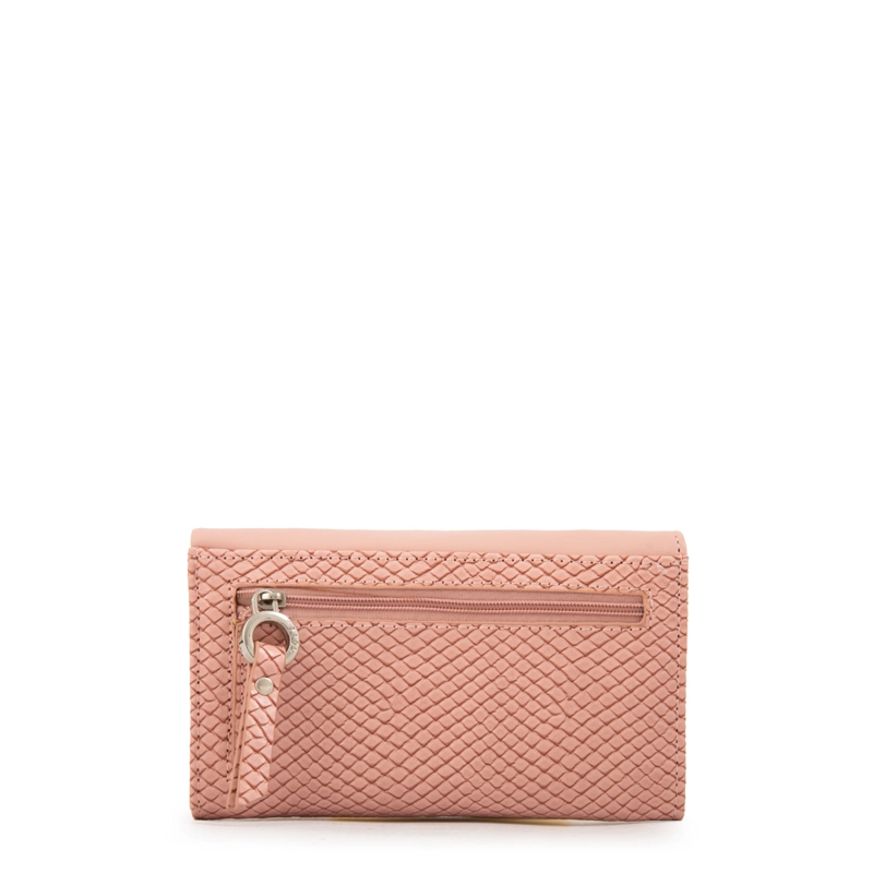 BILLETERA CON TAPA ZIA MEDIANA ROSA VIEJO - 2