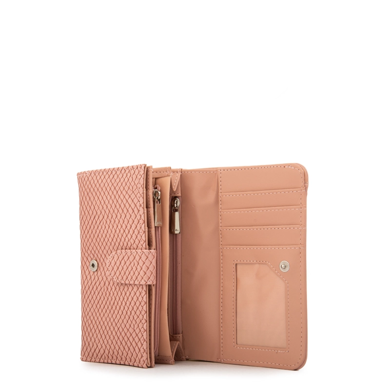BILLETERA CON TAPA ZIA MEDIANA ROSA VIEJO - 3