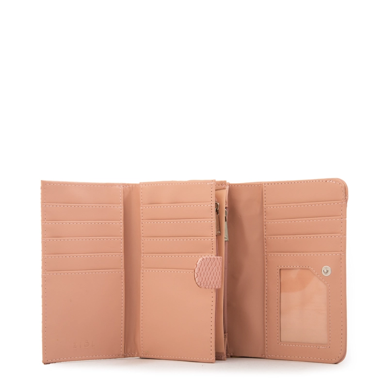 BILLETERA CON TAPA ZIA MEDIANA ROSA VIEJO - 4