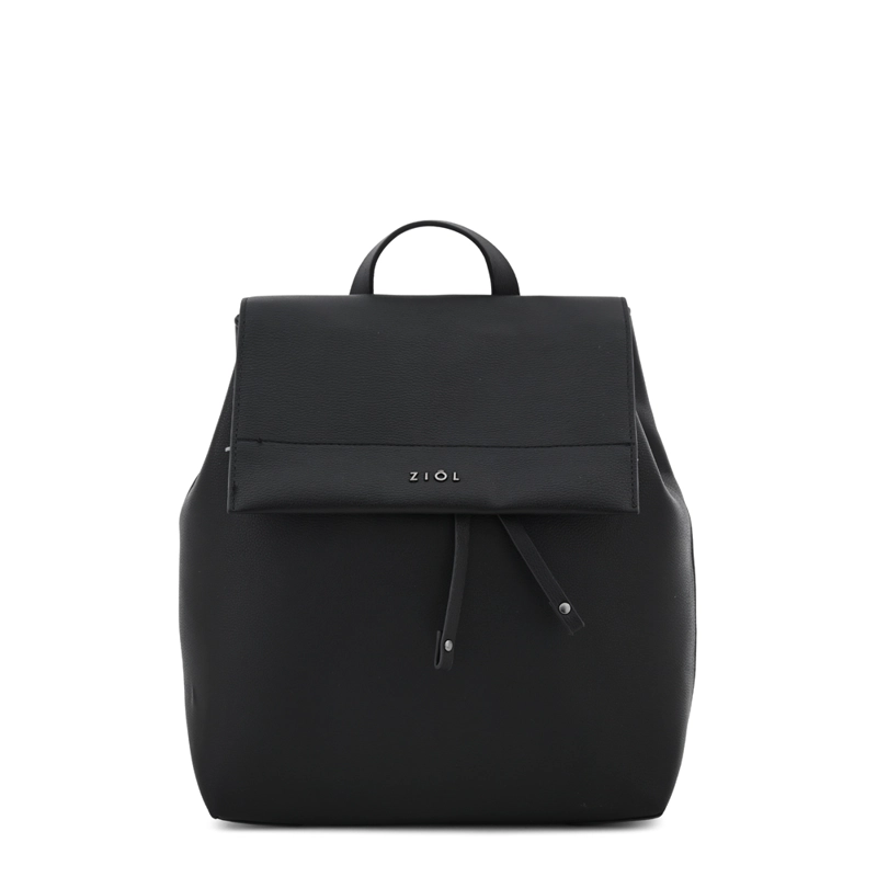 MOCHILA CON TAPA TIARE  MEDIANA NEGRO - 1