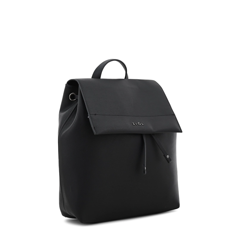 MOCHILA CON TAPA TIARE  MEDIANA NEGRO - 2