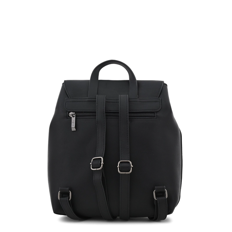 MOCHILA CON TAPA TIARE  MEDIANA NEGRO - 3